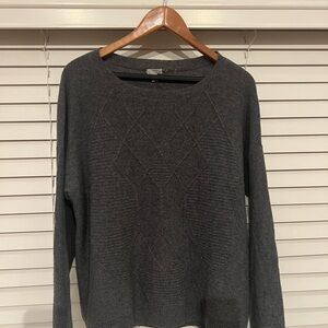 Cashmere Halogen Charcoal Crew Neck Sweater